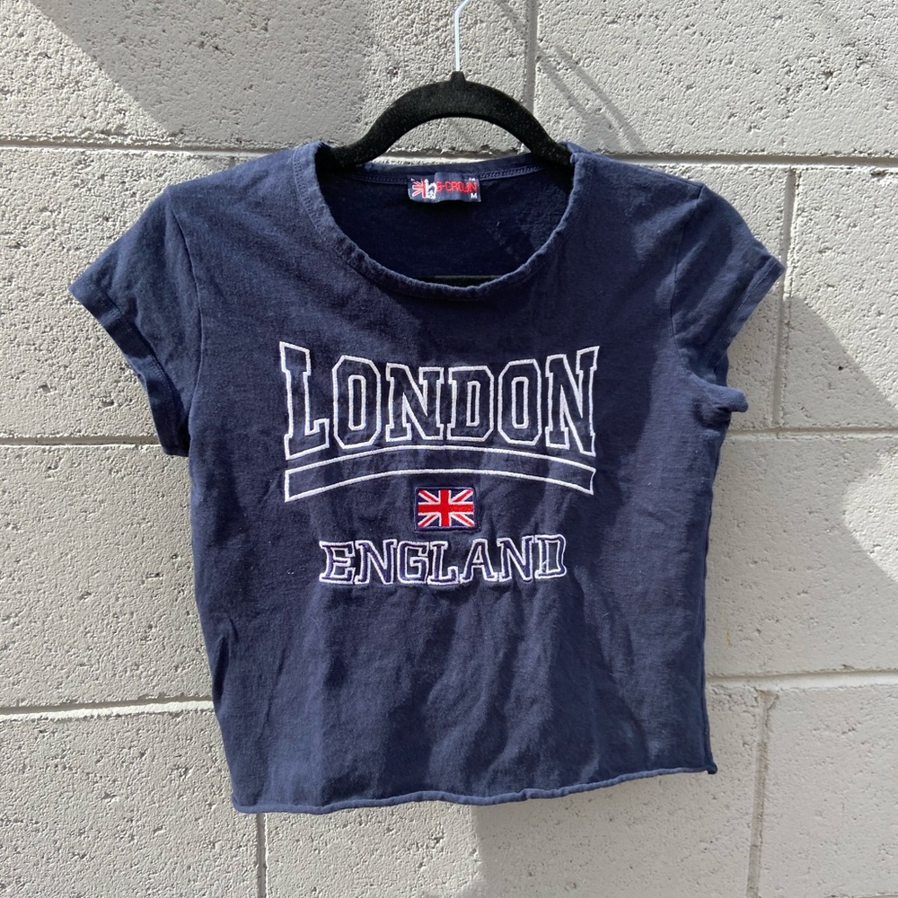 Vintage London England baby tee